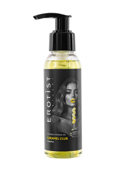 Разогревающее массажное масло Erotist Caramel Club с ароматом ананаса - 100 мл. Разогревающее массажное масло Erotist Caramel Club с ароматом ананаса - 100 мл.