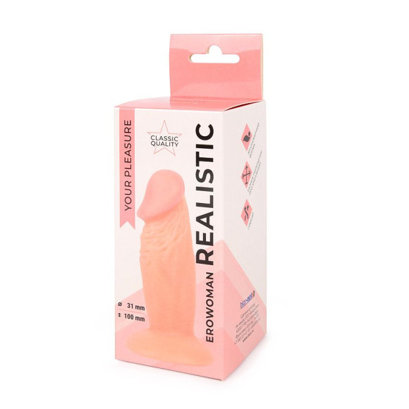 Реалистичный анальный фаллоимитатор Erowoman на присоске Реалистичный анальный фаллоимитатор Erowoman на присоске