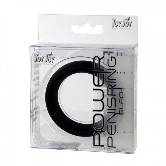 Чёрное кольцо на пенис POWER PENISRING XLARGE 