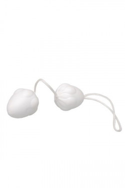 Белые вагинальные шарики на гибкой сцепке