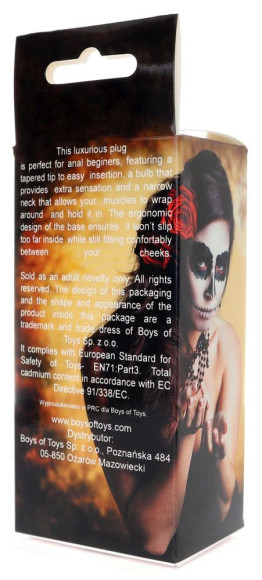 Черная анальная втулка с прозрачным кристаллом - 9,2 см. Черная анальная втулка с прозрачным кристаллом - 9,2 см.