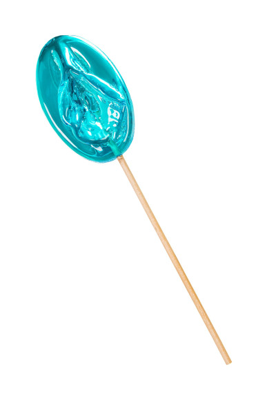 Леденец в форме вагины со вкусом блю кюрасао - 50 гр. Леденец в форме вагины со вкусом блю кюрасао - 50 гр.