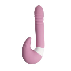 Розовый вибростимулятор зоны G 2-в-1
