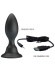 Черная анальная вибропробка с пультом Mr.Play - 10,8 см.