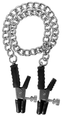 Зажимы на соски Block Busters Nipple Clamps с цепью Зажимы на соски Block Busters Nipple Clamps с цепью