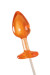 Оранжевый леденец в форме анальной пробки со вкусом амаретто - 29 гр.