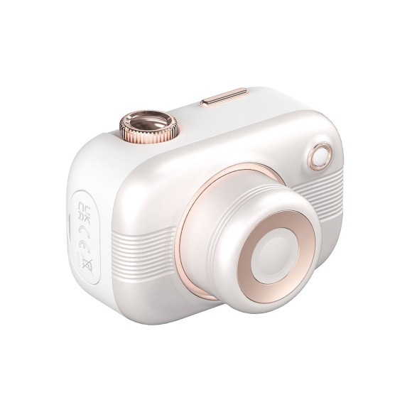 Белый стимулятор в форме фотоаппарата Alberta с вибрацией и вакуумом Белый стимулятор в форме фотоаппарата Alberta с вибрацией и вакуумом