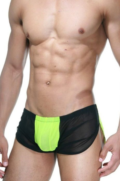 Мужские черно-лаймовые шорты Мужские черно-лаймовые шорты