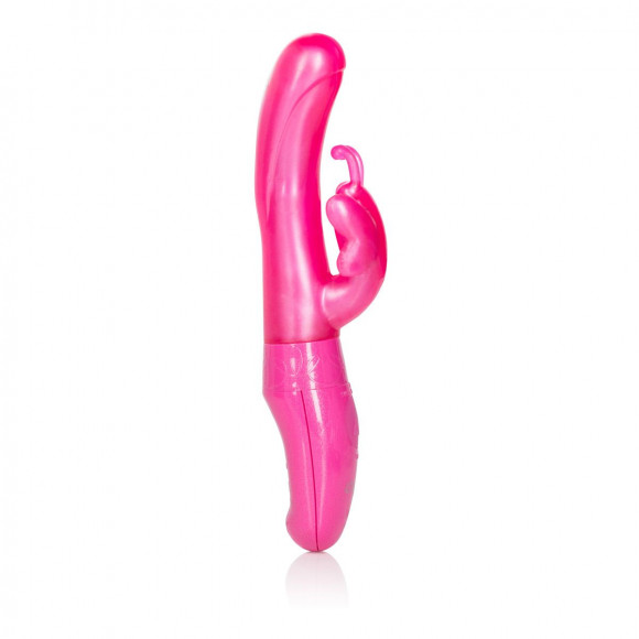 Розовый вибромассажер Fluttering Butterfly Vibes - 22 см.