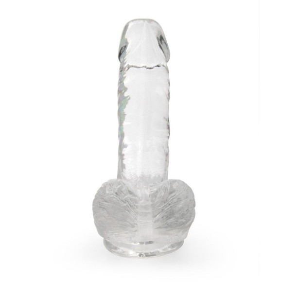 Прозрачный фаллоимитатор на присоске - 15 см. Прозрачный фаллоимитатор на присоске - 15 см.