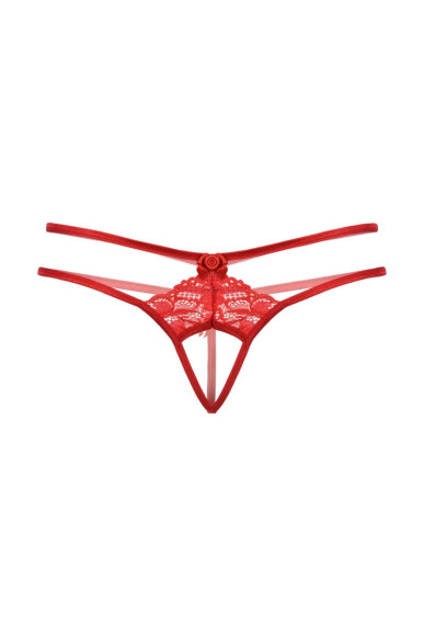 Женские трусики с кружевным рисунком и прорезью Женские трусики с кружевным рисунком и прорезью
