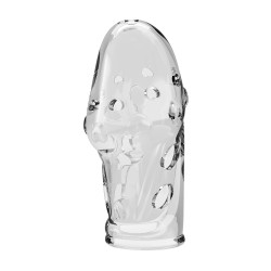 Прозрачная насадка на пенис Booker - 8 см.