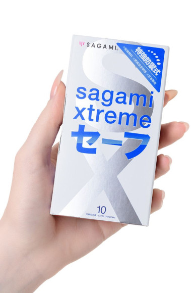Презервативы Sagami Xtreme Ultrasafe с двойным количеством смазки - 10 шт. Презервативы Sagami Xtreme Ultrasafe с двойным количеством смазки - 10 шт.