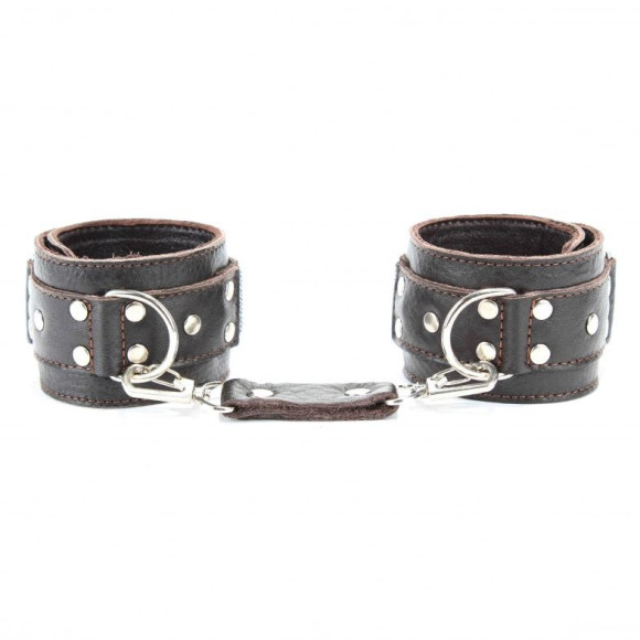 Коричневые кожаные наручники Коричневые кожаные наручники