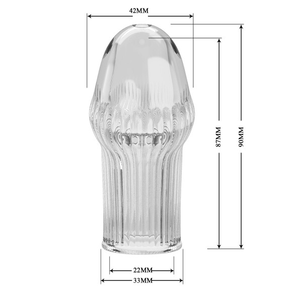 Прозрачная насадка на пенис Huel - 9 см. Прозрачная насадка на пенис Huel - 9 см.