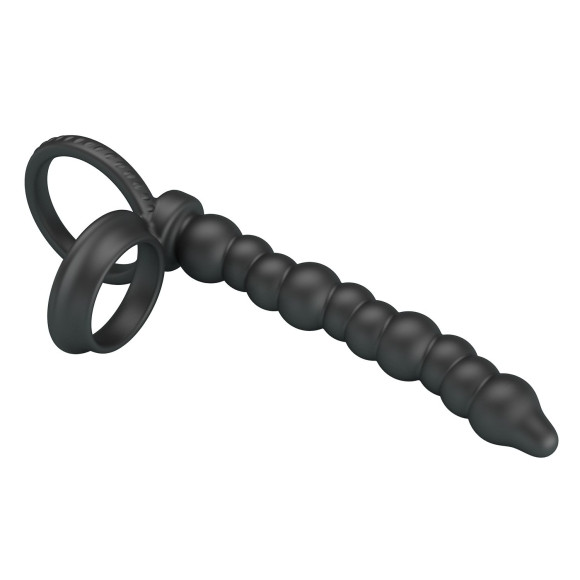 Черная насадка на пенис для двойного проникновения Dillion Черная насадка на пенис для двойного проникновения Dillion