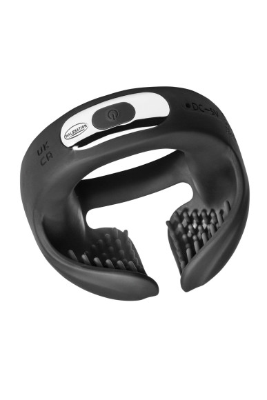 Черное эрекционное виброкольцо для пениса и мошонки Vibro Ball Ring Черное эрекционное виброкольцо для пениса и мошонки Vibro Ball Ring