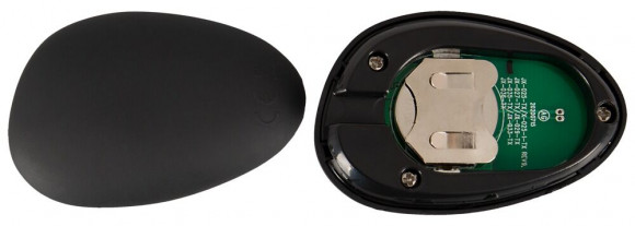 Черная вибронасадка для эрекции и стимуляции мошонки Cock ring with RC ball massager