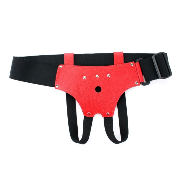 Красно-черные трусики-джоки с плугом харнесс Красно-черные трусики-джоки с плугом харнесс