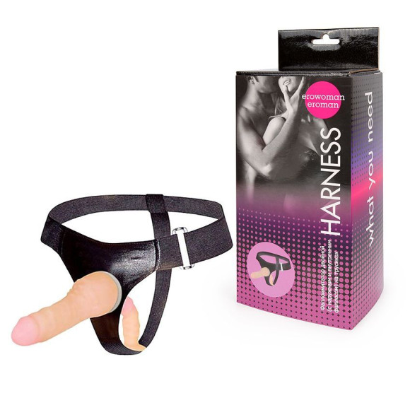 Страпон с вагинальной пробкой - 16,5 см. Страпон с вагинальной пробкой - 16,5 см.