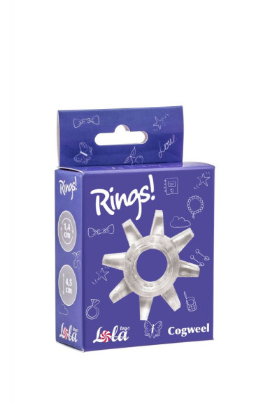 Прозрачное эрекционное кольцо Rings Cogweel Прозрачное эрекционное кольцо Rings Cogweel