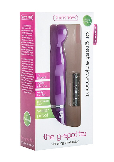 Фиолетовый вибратор с выпуклой головкойThe G-Spotter - 17,2 см.