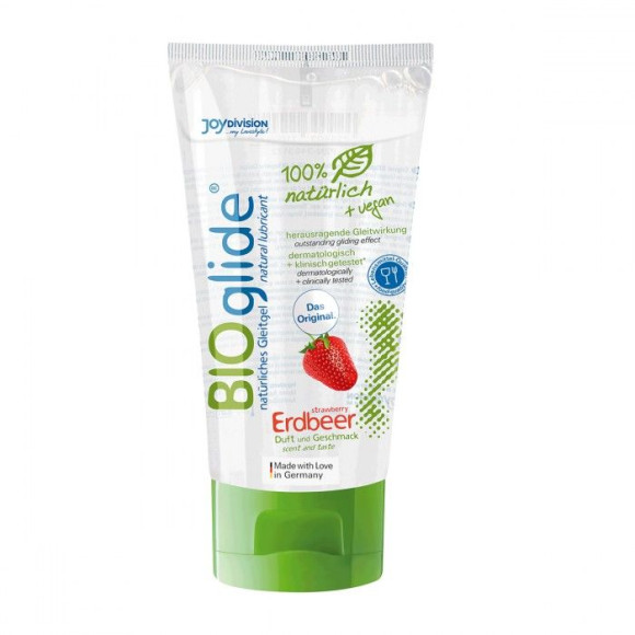 Гель-смазка на водной основе с ароматом клубники BioGlide - 80 мл. Гель-смазка на водной основе с ароматом клубники BioGlide - 80 мл.