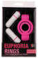 Розовое эрекционное кольцо с 2 виброэлементами NEON EUPHORIA CLITORAL MASSAGE RING 