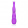 Фиолетовый вибромассажер Impress Dual Kiss со стимуляцией клитора - 15 см.