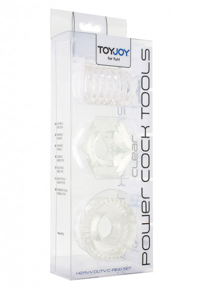 Комплект прозрачных колец на пенис POWER COCK TOOLS 