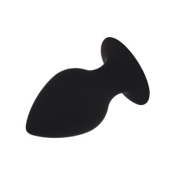 Черная анальная пробка с ограничителем - 9,4 см. Черная анальная пробка с ограничителем - 9,4 см.