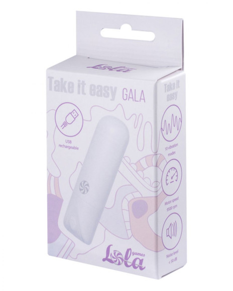 Белая перезаряжаемая вибропуля Gala Белая перезаряжаемая вибропуля Gala