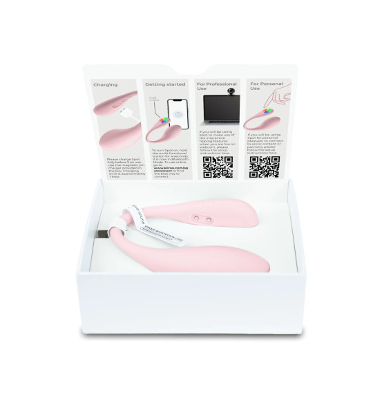 Розовое интерактивное виброяйцо Spot Розовое интерактивное виброяйцо Spot