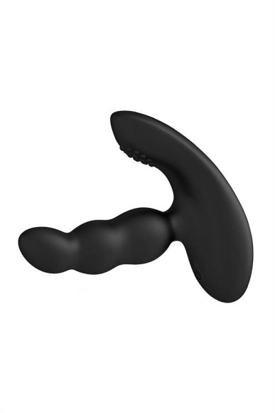 Черный силиконовый стимулятор простаты Levett Nitoc с пультом ДУ Черный силиконовый стимулятор простаты Levett Nitoc с пультом ДУ