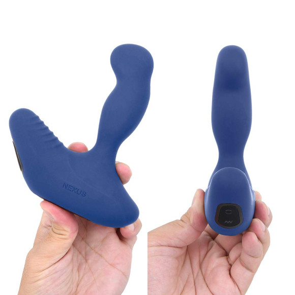Синий вибромассажер простаты NEXUS REVO 2.0 с вращающейся головкой Синий вибромассажер простаты NEXUS REVO 2.0 с вращающейся головкой
