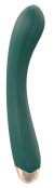 Зеленый вибратор для G-точки - 20 см.