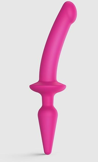 Розовый двусторонний фаллоимитатор Strap-On-Me Dildo Plug-In Switch size S Розовый двусторонний фаллоимитатор Strap-On-Me Dildo Plug-In Switch size S