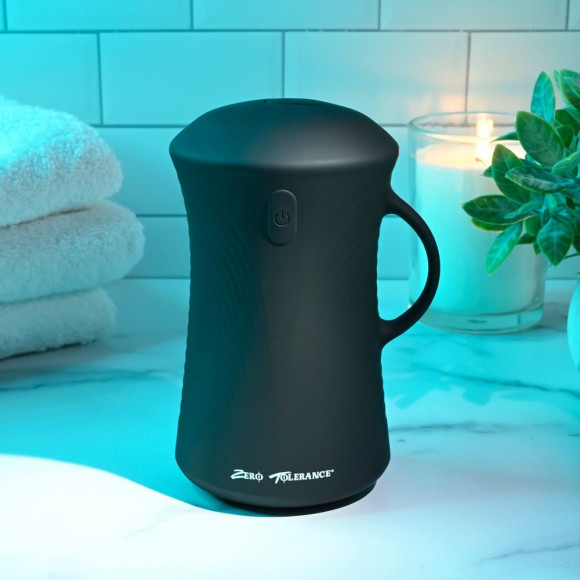 Черный вибромастурбатор с гироскопом Gyro Stroke