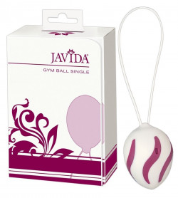 Бело-сиреневый вагинальный шарик Javida Gym Ball Single