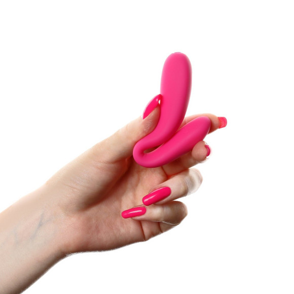 Розовый стимулятор для пар с вибропулей Розовый стимулятор для пар с вибропулей