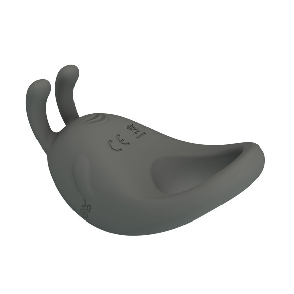 Серое эрекционное кольцо с вибрацией Master Ring