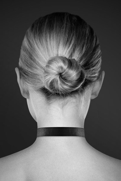 Черный чокер с замком в форме сердца Черный чокер с замком в форме сердца