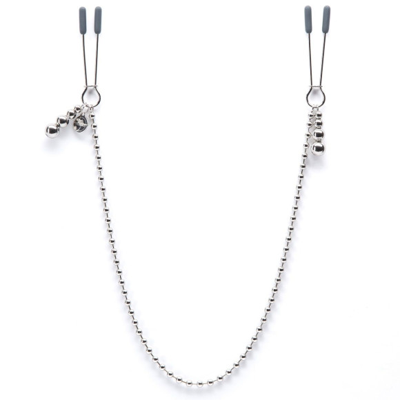 Зажимы для сосков на нитке бусин At My Mercy Chained Nipple Clamps Зажимы для сосков на нитке бусин At My Mercy Chained Nipple Clamps