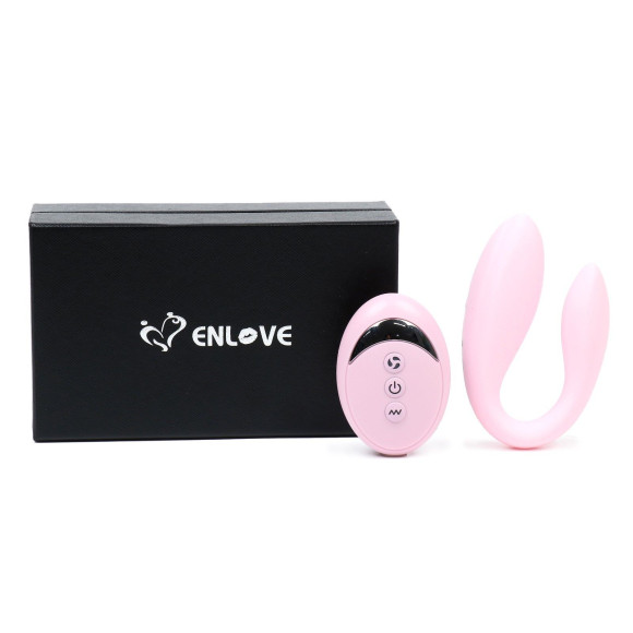Нежно-розовый вибратор для пар с пультом ДУ Нежно-розовый вибратор для пар с пультом ДУ