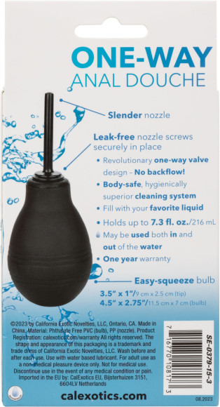 Черный анальный душ One-Way Anal Douche Черный анальный душ One-Way Anal Douche