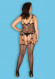 Эффектный боди-комбинезон с имитацией чулок и вырезами