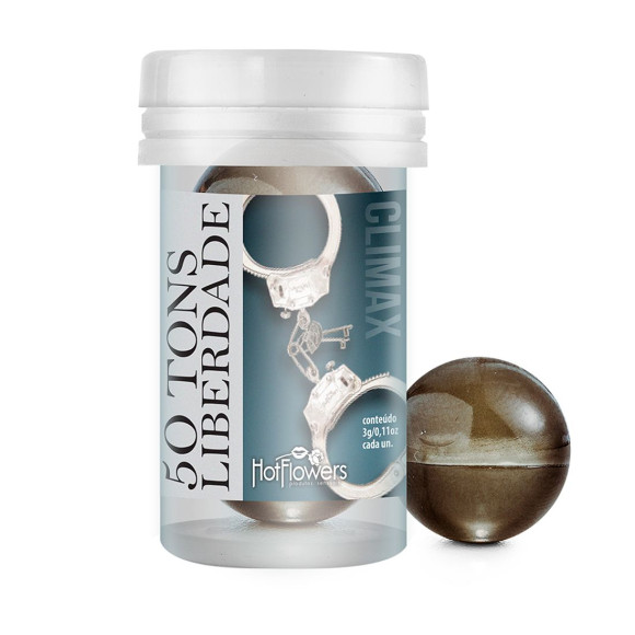 Лубрикант на масляной основе 50 Tons Liberdade с охлаждающе-разогревающим эффектом (2 шарика по 3 гр.)