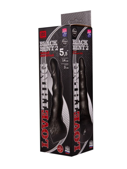 Чёрная насадка на пояс харнесс BLACK BENT 2 - 19,5 см. Чёрная насадка на пояс харнесс BLACK BENT 2 - 19,5 см.