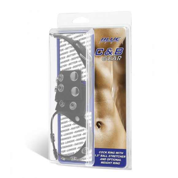 Утяжка на пенис и мошонку Cock Ring With 1.5 Ball Stretcher And Optional Weight Ring Утяжка на пенис и мошонку Cock Ring With 1.5 Ball Stretcher And Optional Weight Ring