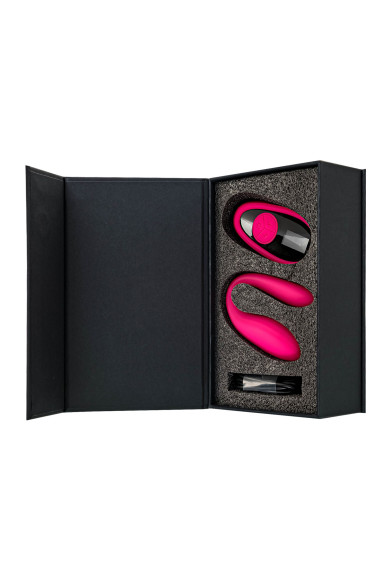 Розовый вибратор для пар Prawno с пультом ДУ